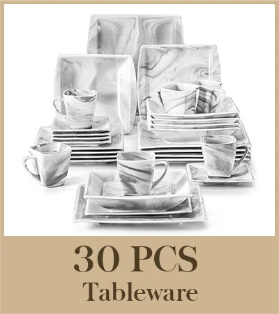 MALACASA Porcelain Dinnerware Set for Home and Dining