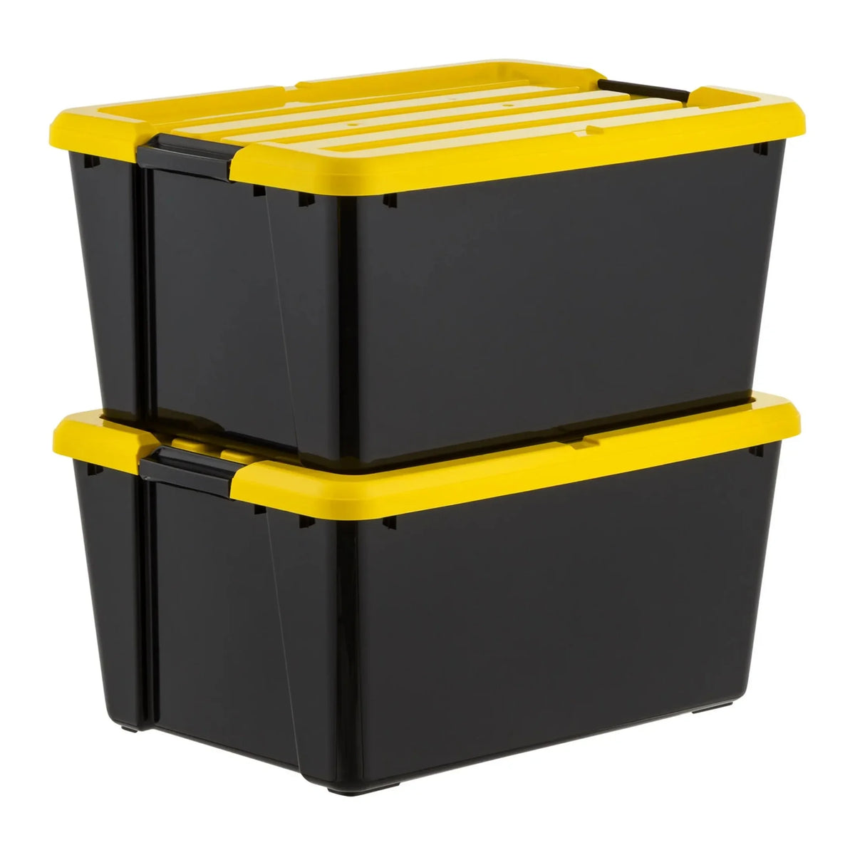 Stackable Plastic Storage Bin With Secure Lid