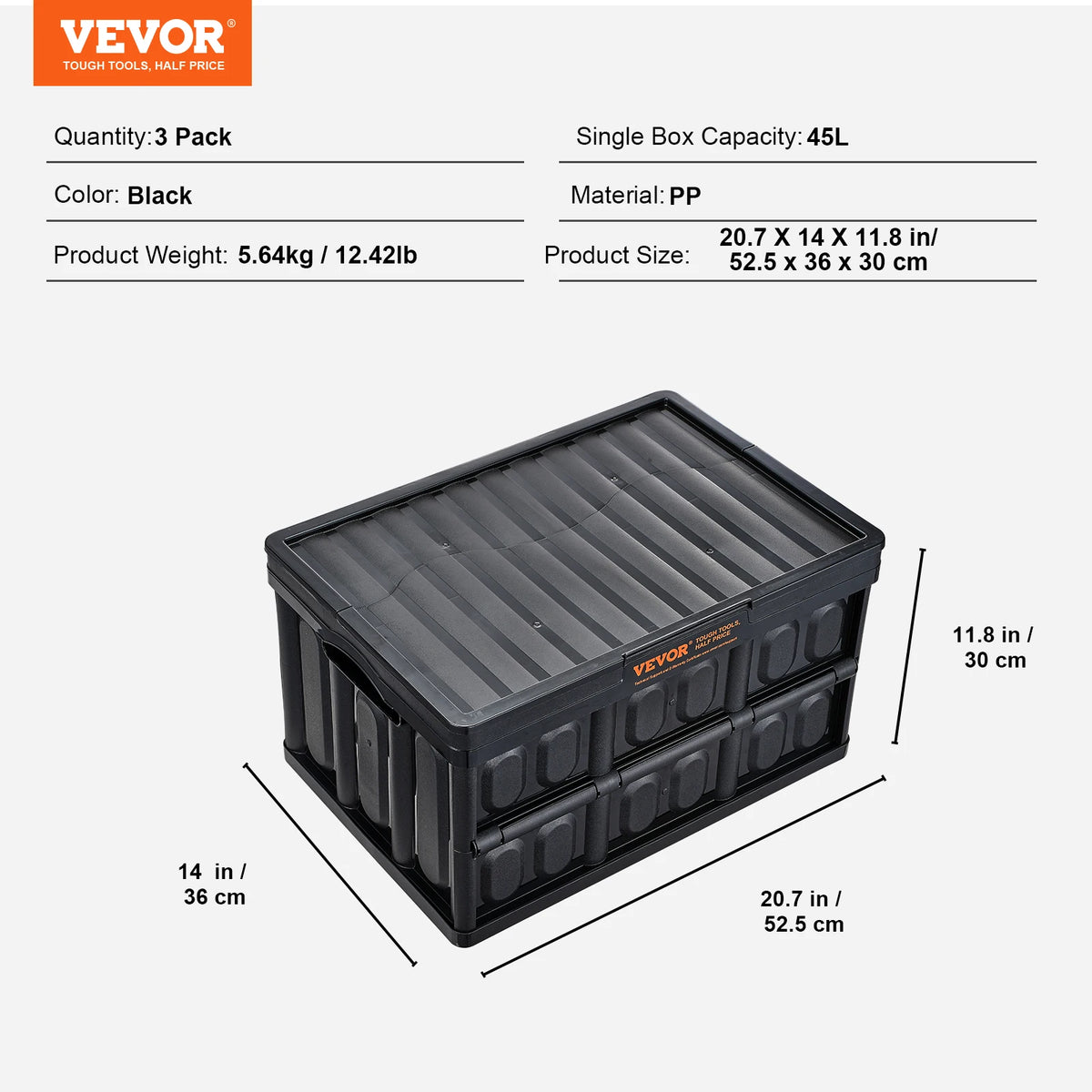 Collapsible Storage Bins With Lids Plastic Utility Crates