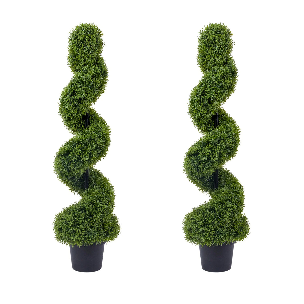 HiMISS Artificial Spiral Boxwood Topiary Trees for Home Decor