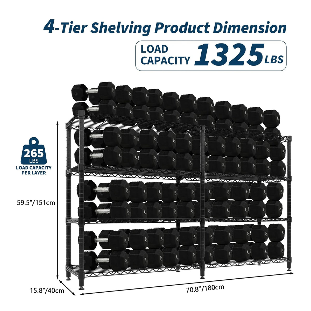 Twisterck Heavy Duty Metal Storage Shelves Adjustable Pantry Rack