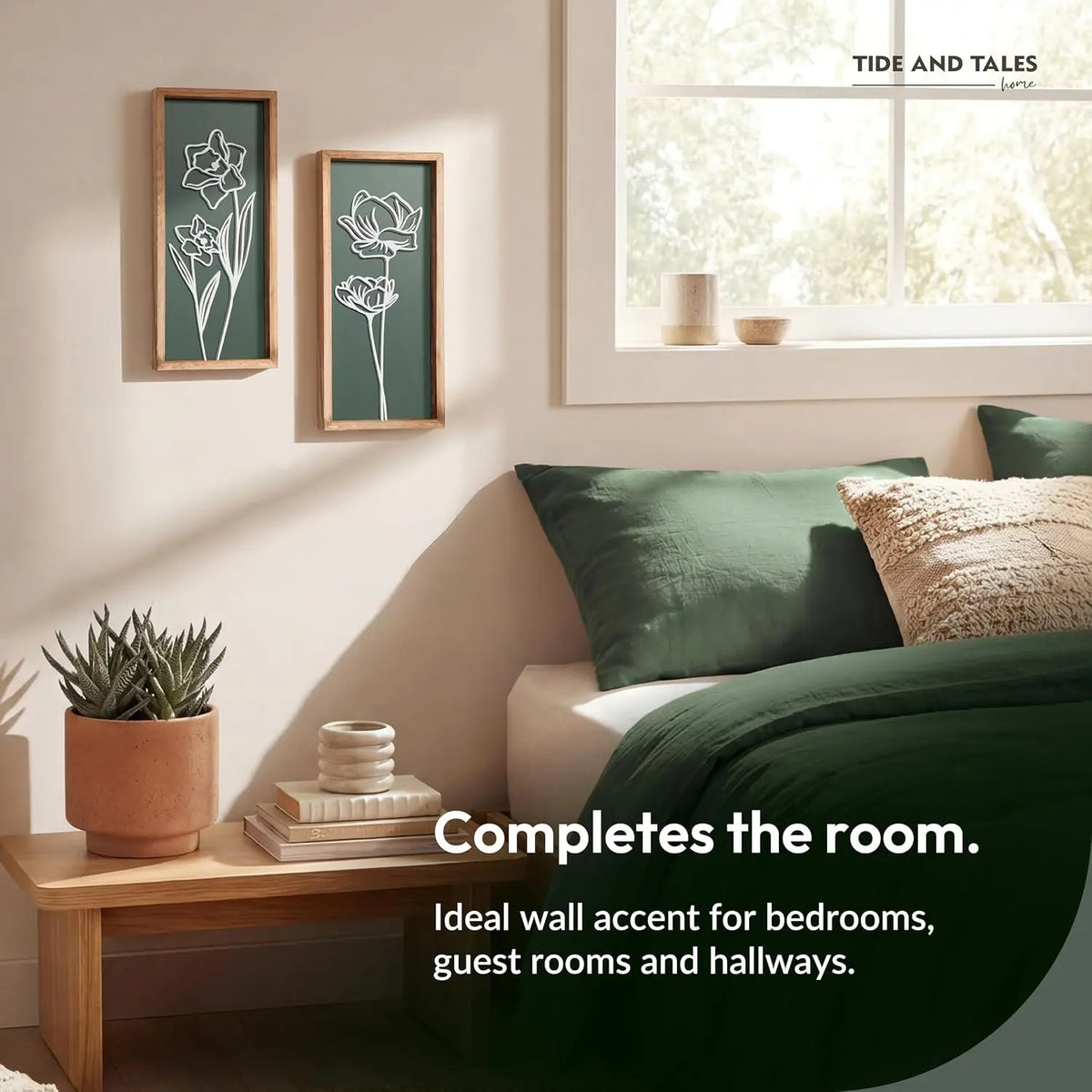 3D Wood Floral Wall Art Set For Modern Home Decor