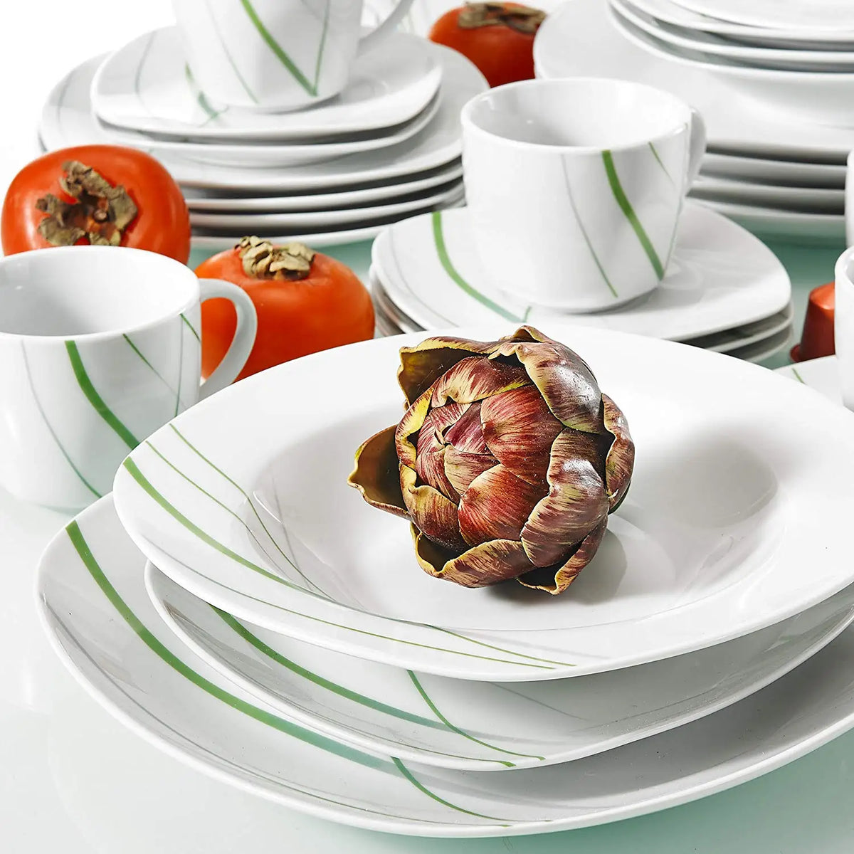 Malacasa Aviva 30 Piece Porcelain Ceramic Dinnerware Set