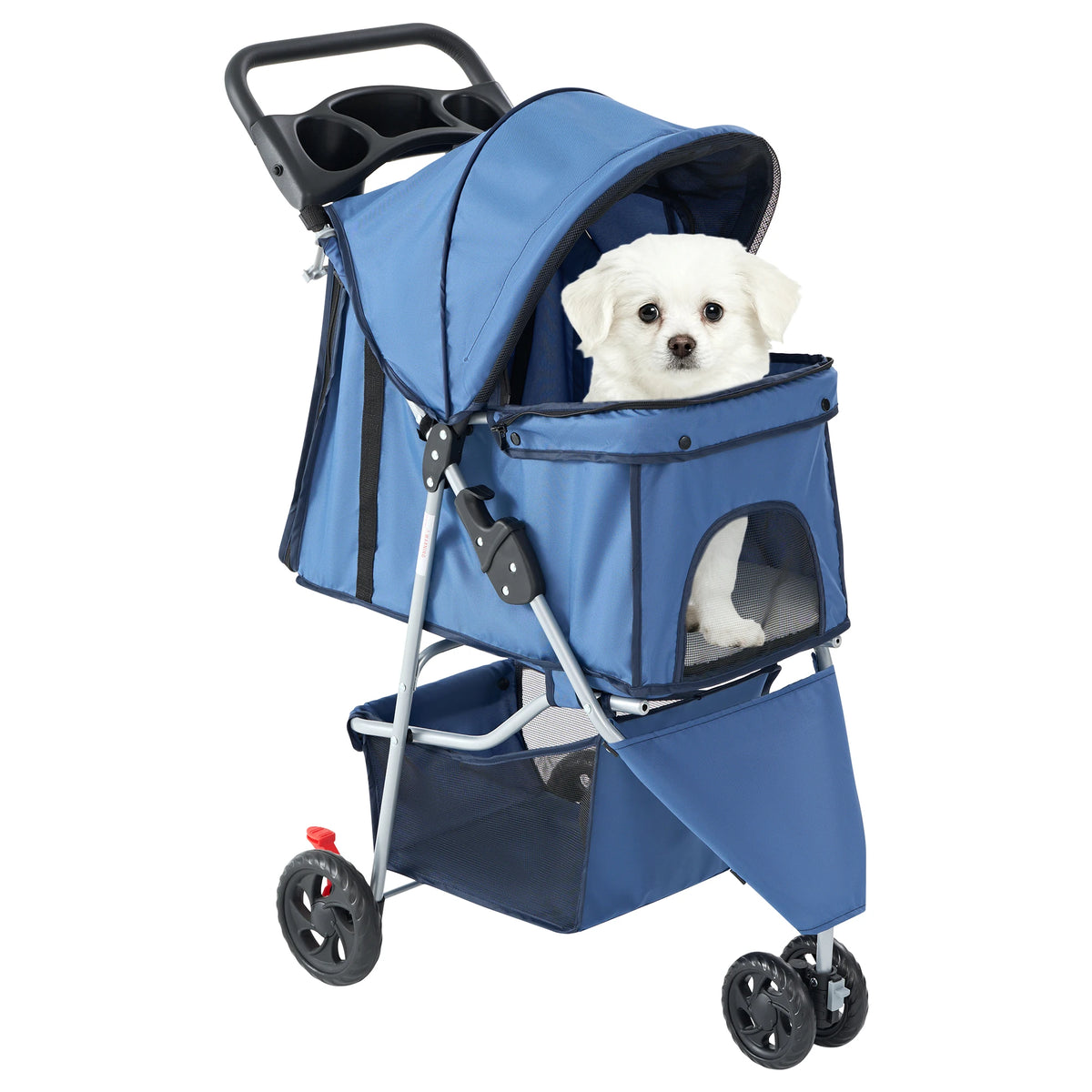 JHK Foldable Three Wheel Pet Stroller for Dogs and Cats