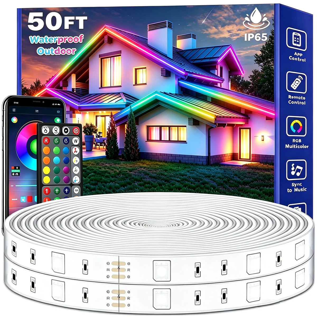 AILBTON Waterproof LED Strip Lights With App Control