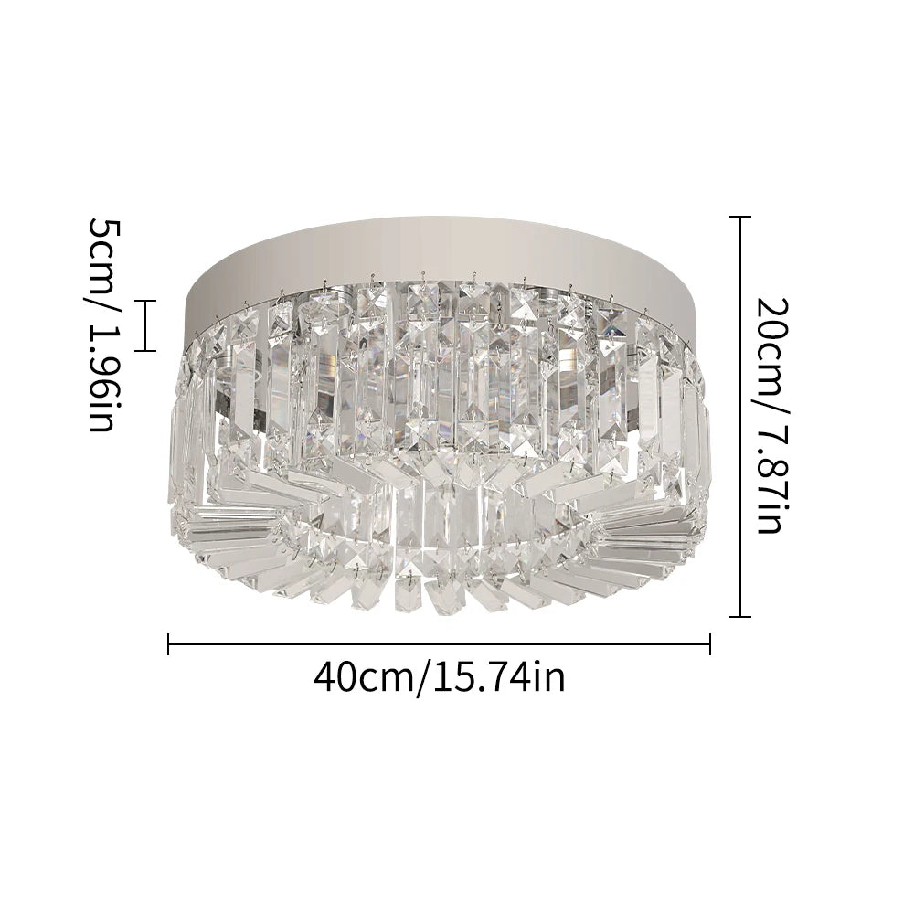VETRULUS Crystal LED Ceiling Chandelier Light Fixture