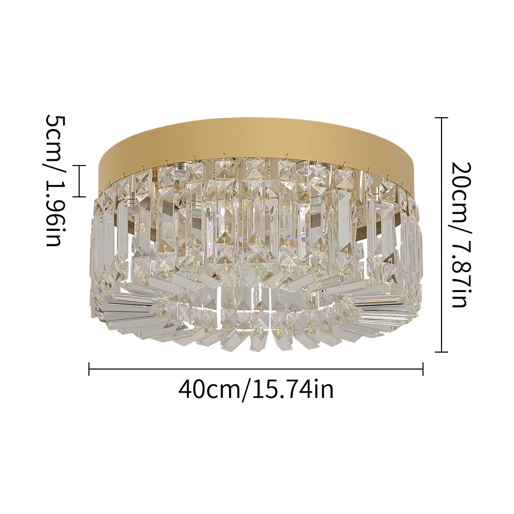 VETRULUS Crystal LED Ceiling Chandelier Light Fixture