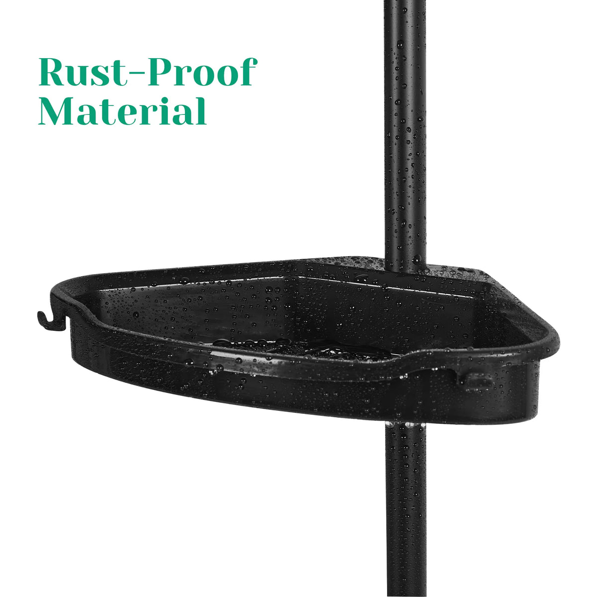 HiMISS Corner Shower Caddy 4-Tier Tension Pole Bathroom Storage Organizer
