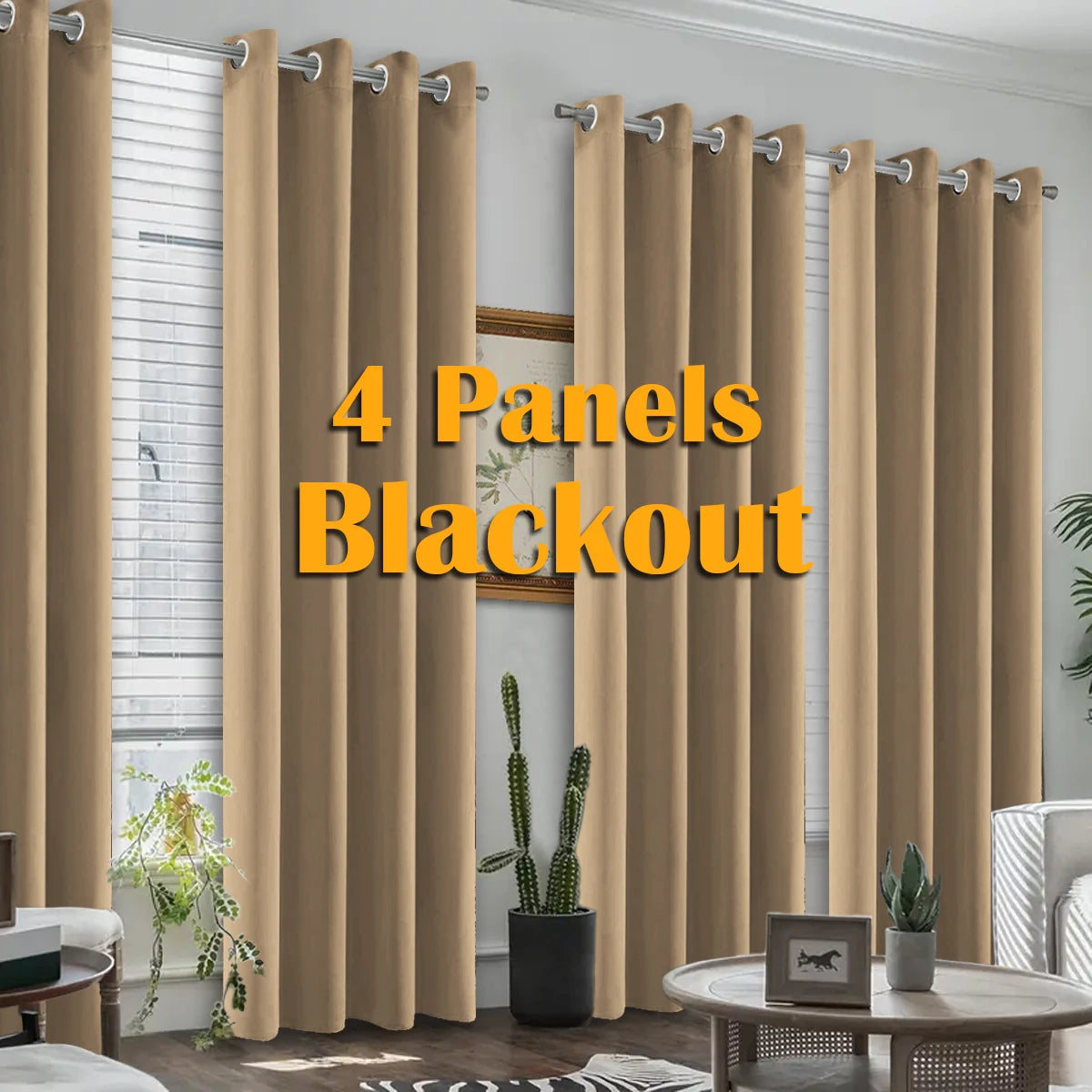 Thermal Insulated Blackout Grommet Curtains For Home