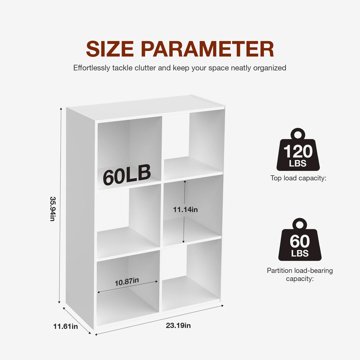 JHK Modern Wooden Cube Storage Organizer Bookshelf