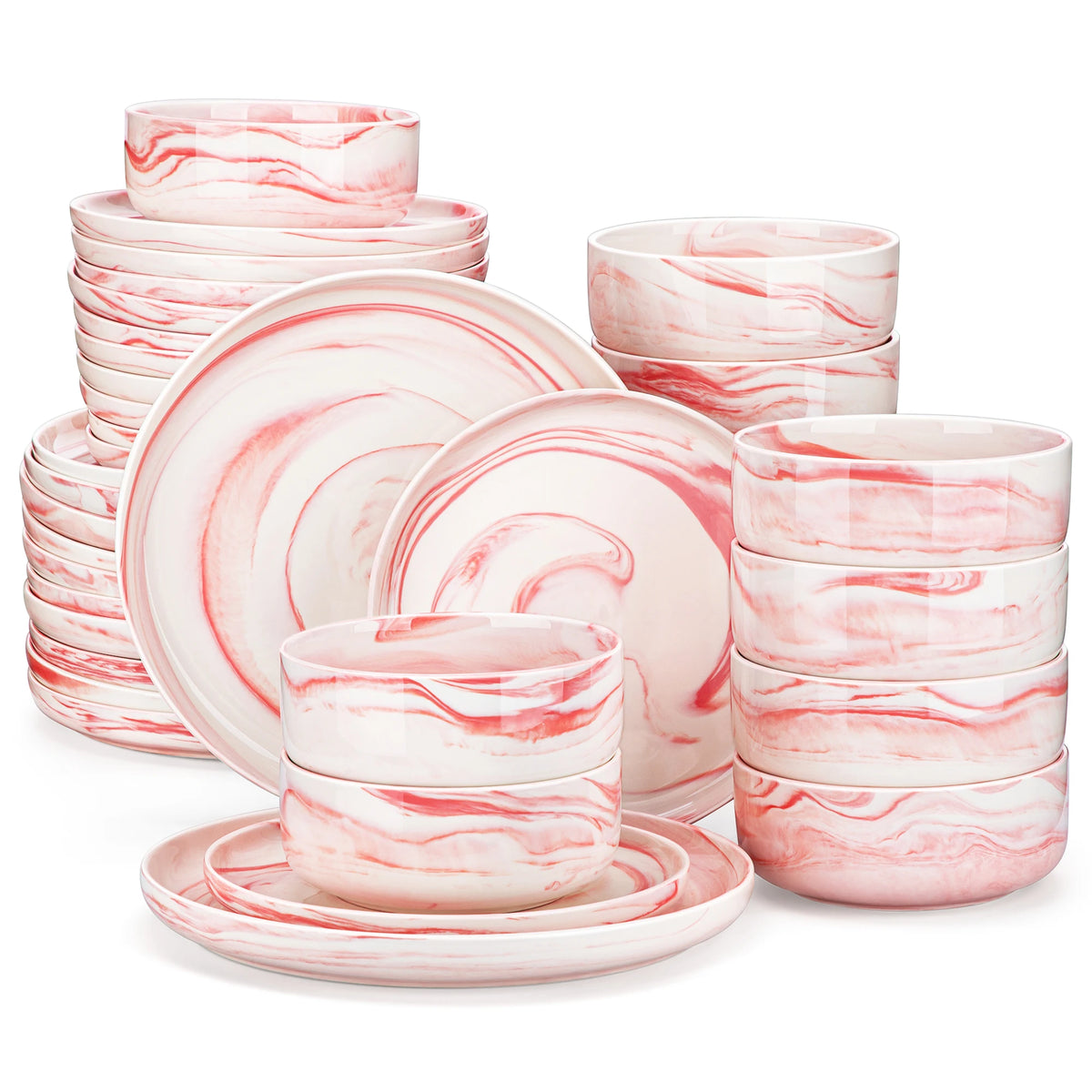 Malacasa Ceramic Porcelain Dinnerware Set