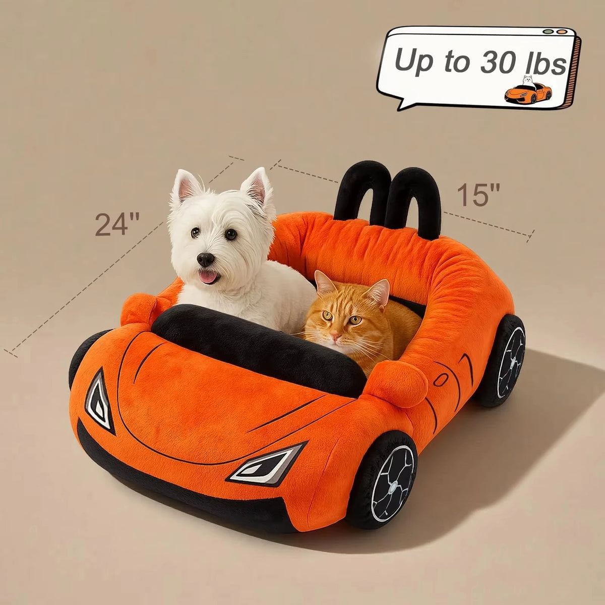 CWV Supercar Cat Bed with Soft Cozy Pillow