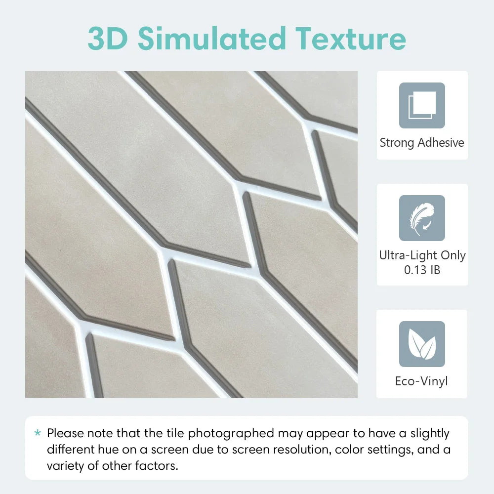 3D Hexagon Peel And Stick Wall Panels For Interior Decor