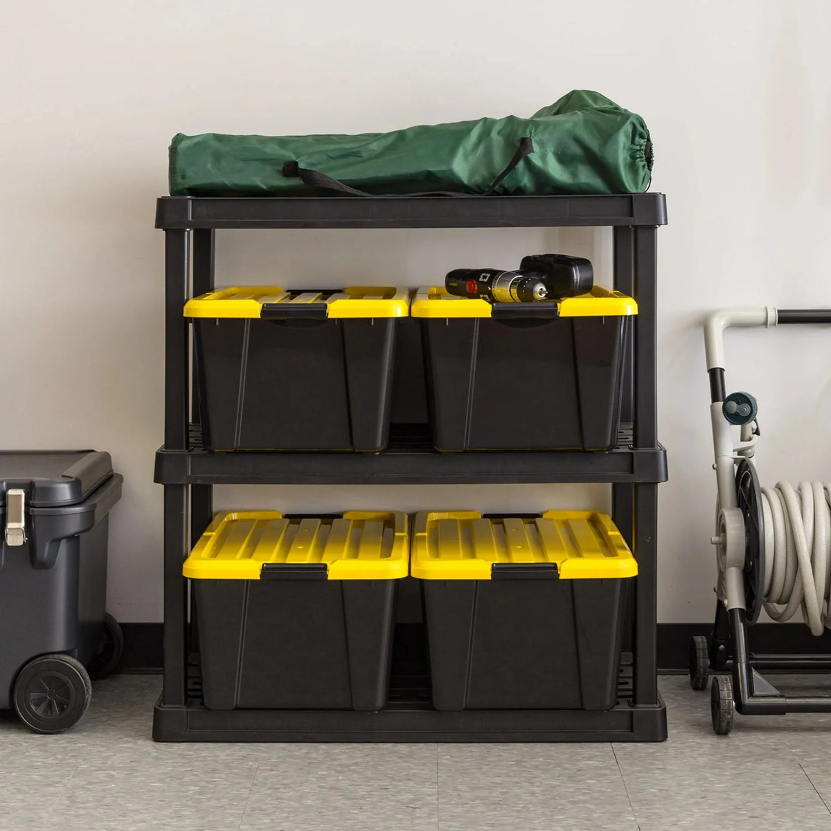 Stackable Plastic Storage Bin With Secure Lid