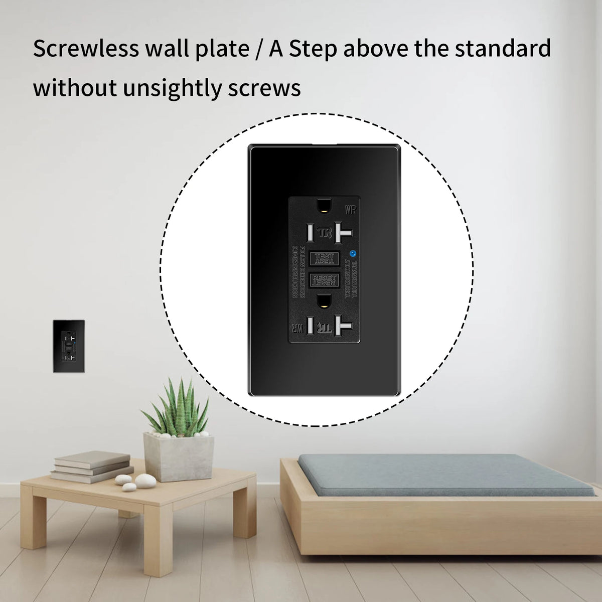 GFCI Outlet 20 Amp Tamper Resistant Receptacle LED Indicator