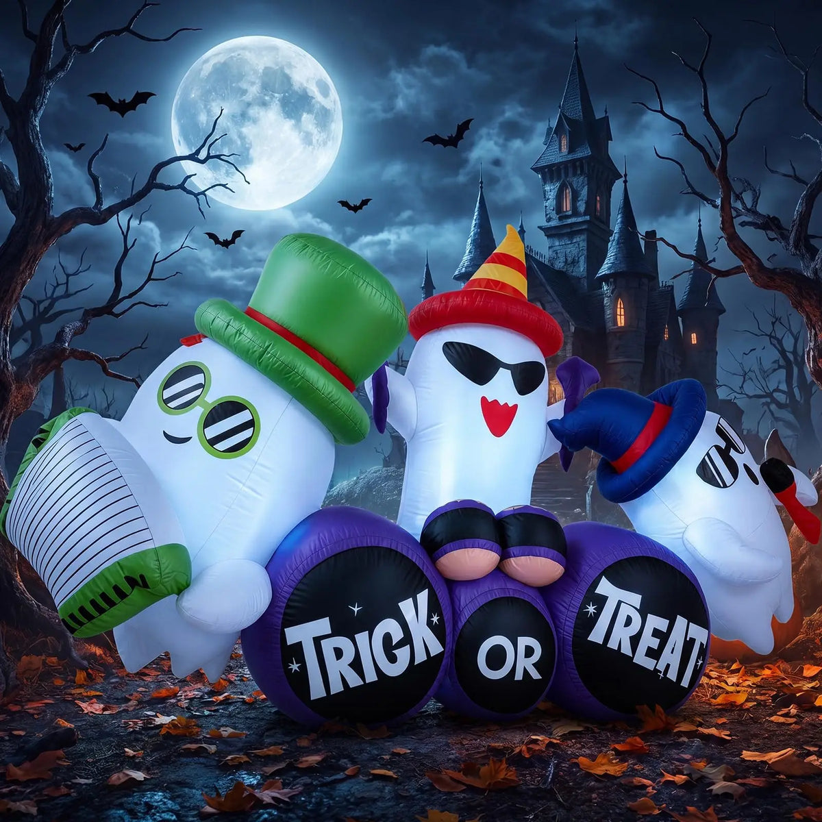 Halloween Inflatable Ghost Decoration With LED Lights for Outdoor Yards