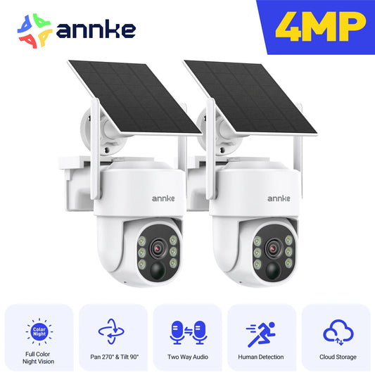 Annke 4MP Solar Wireless Security Camera PIR Human Detection