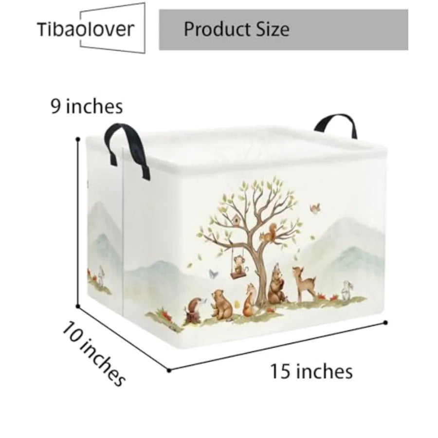 Rectangular Bamboo Baby Storage Basket And Book Shelf Room Decor