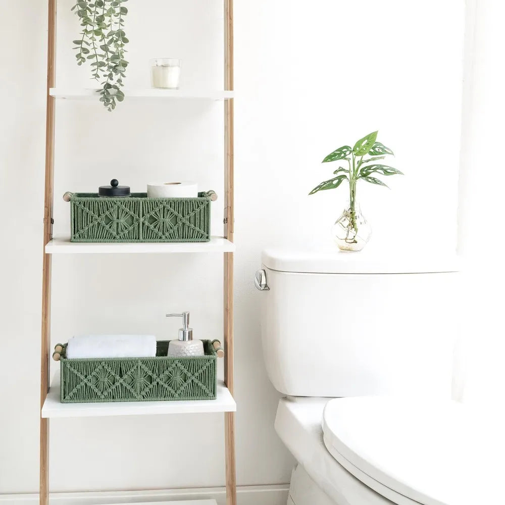 Macrame Hand Woven Storage Basket For Home Decor