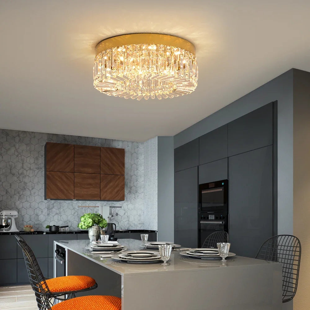 VETRULUS Crystal LED Ceiling Chandelier Light Fixture