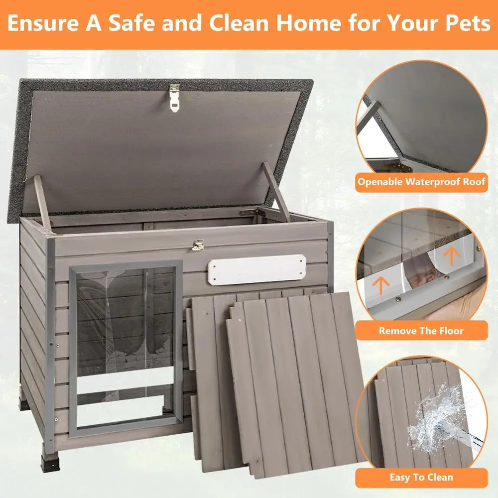 Durable Indoor And Outdoor Wooden Dog House for Small Breeds