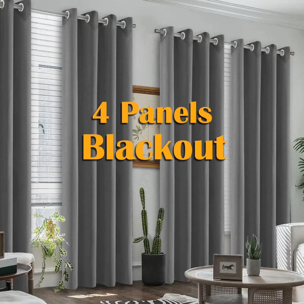 Thermal Insulated Blackout Grommet Curtains For Home