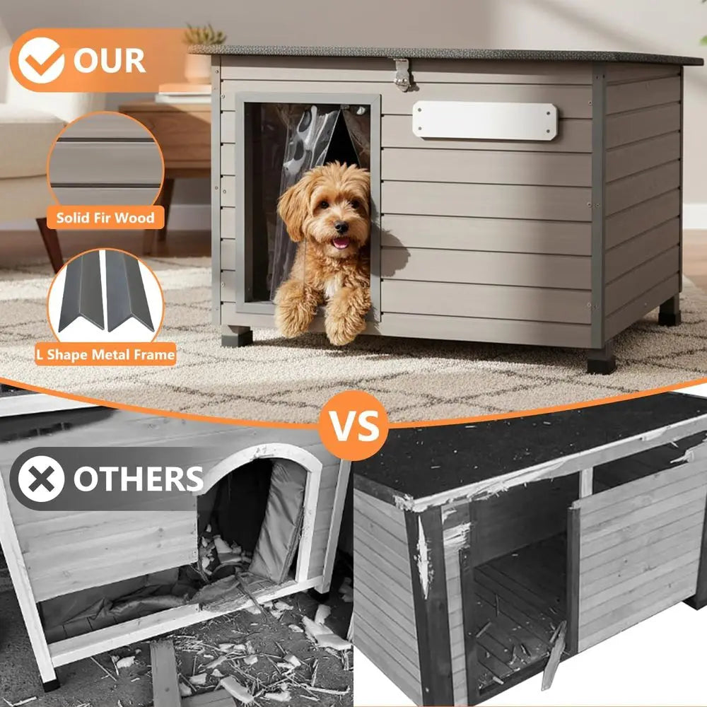 Durable Indoor And Outdoor Wooden Dog House for Small Breeds