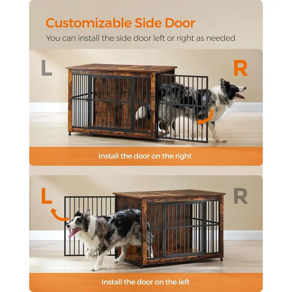 Heavy Duty Dog Crate Furniture End Table for Large Dogs