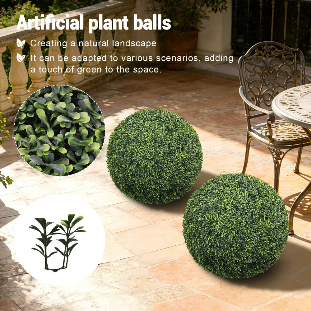 Artificial Boxwood Topiary Balls for Garden and Patio Decoration