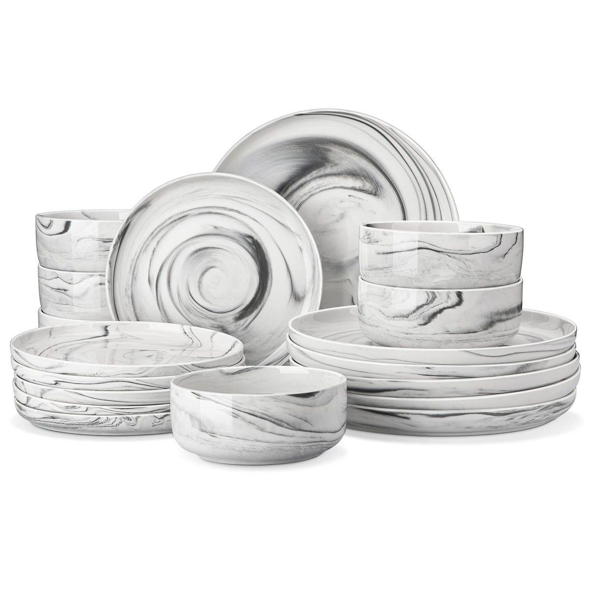 Malacasa Ceramic Porcelain Dinnerware Set