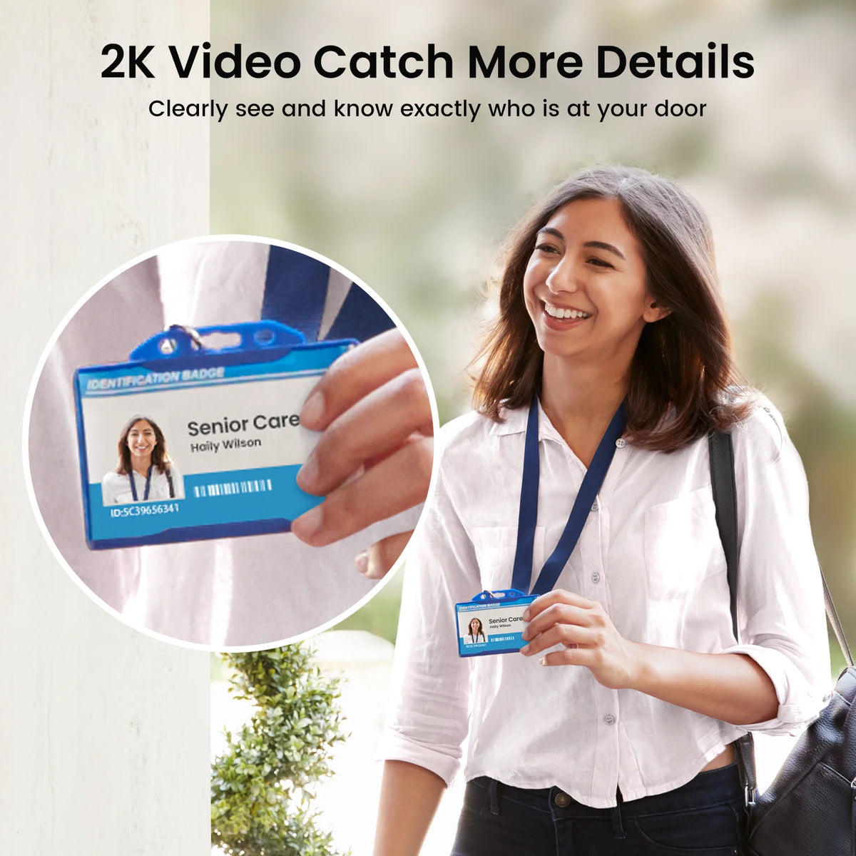 Dekco 3MP Wireless Video Doorbell With Human Detection And Alexa