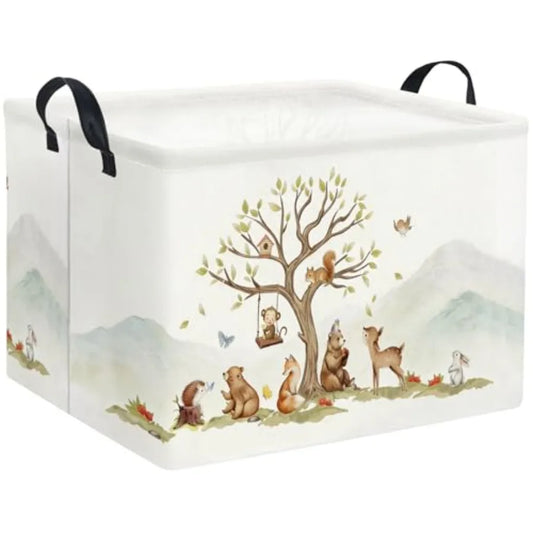 Rectangular Bamboo Baby Storage Basket And Book Shelf Room Decor