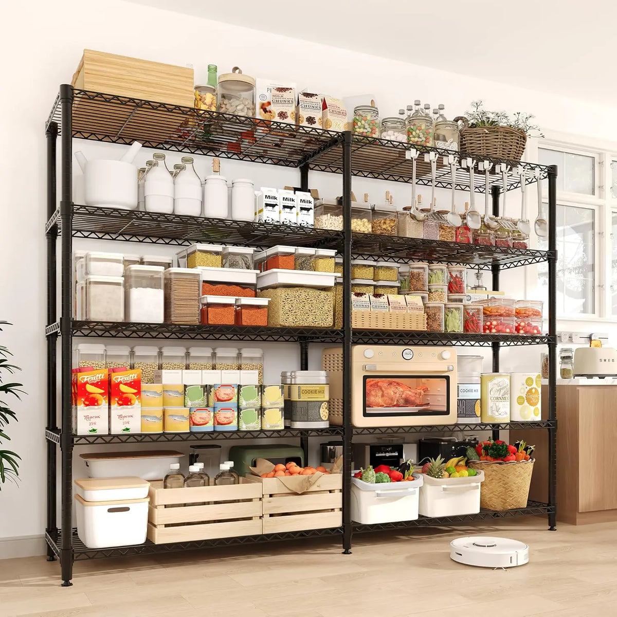 Twisterck Heavy Duty Metal Storage Shelves Adjustable Pantry Rack