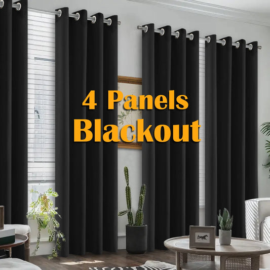 Thermal Insulated Blackout Grommet Curtains For Home