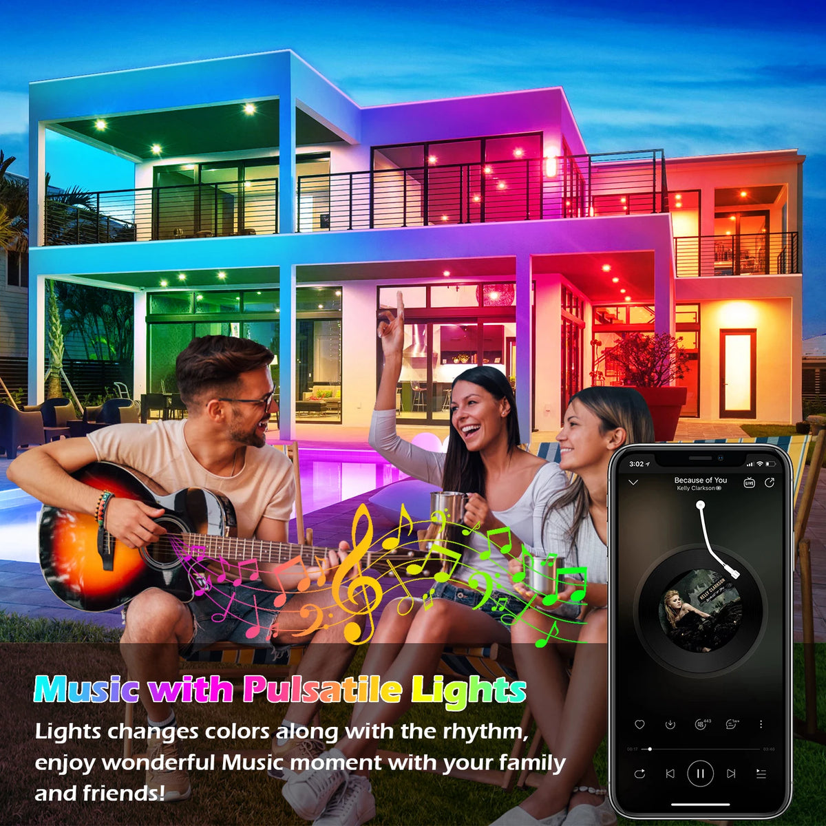 AILBTON Waterproof LED Strip Lights With App Control