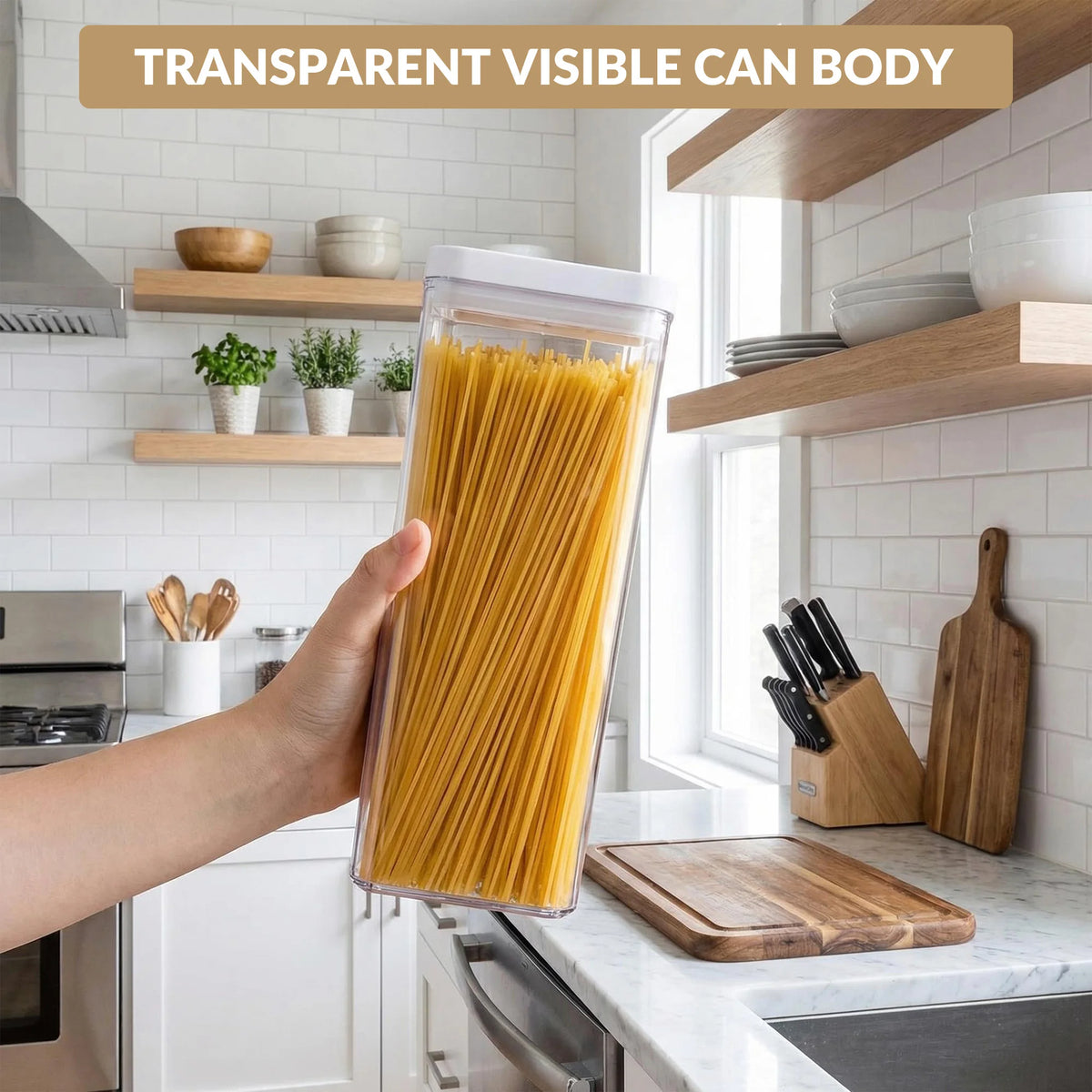 Airtight Plastic Food Storage Jars With Flip Lids