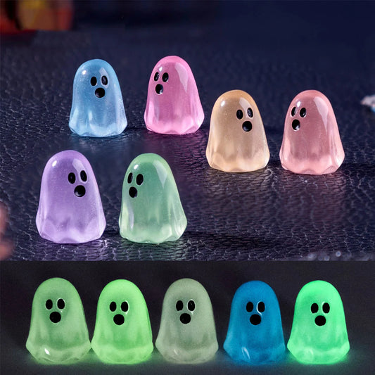 Mini Resin Ghost Luminous Halloween Decoration Figurines