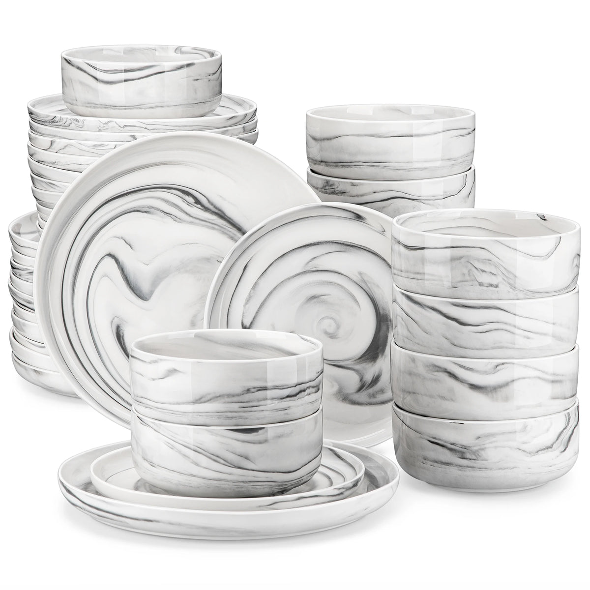 Malacasa Ceramic Porcelain Dinnerware Set