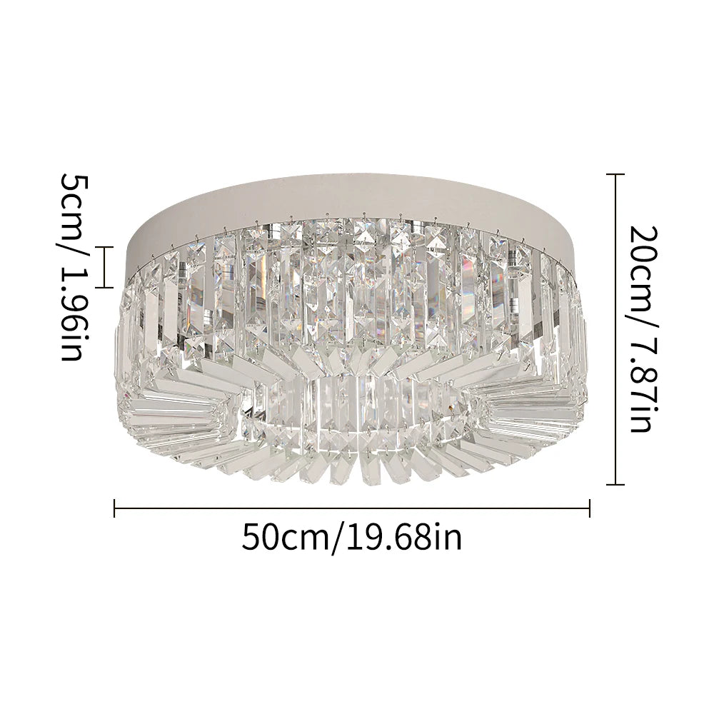 VETRULUS Crystal LED Ceiling Chandelier Light Fixture