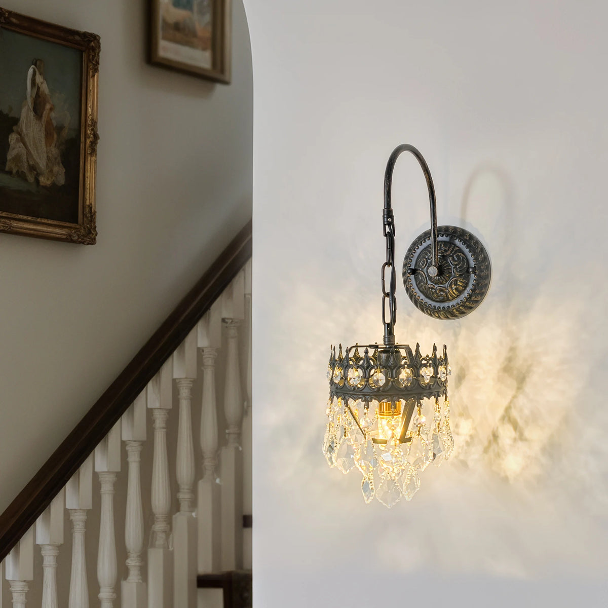 Vrygle Medieval Modern Crystal Wall Lamp for Indoor Spaces