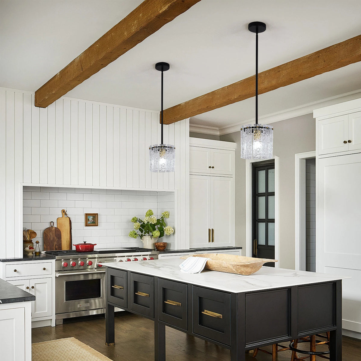GreeLustr Crystal Glass Pendant Light Modern Luxury Ceiling Fixture