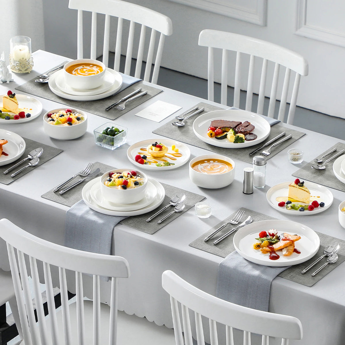 Malacasa Ceramic Porcelain Dinnerware Set