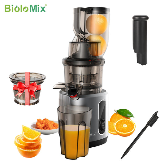BioloMix Cold Press Slow Masticating Juicer With Wide Feed Chute