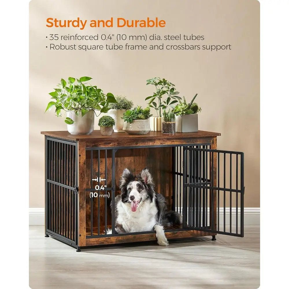 Heavy Duty Dog Crate Furniture End Table for Large Dogs
