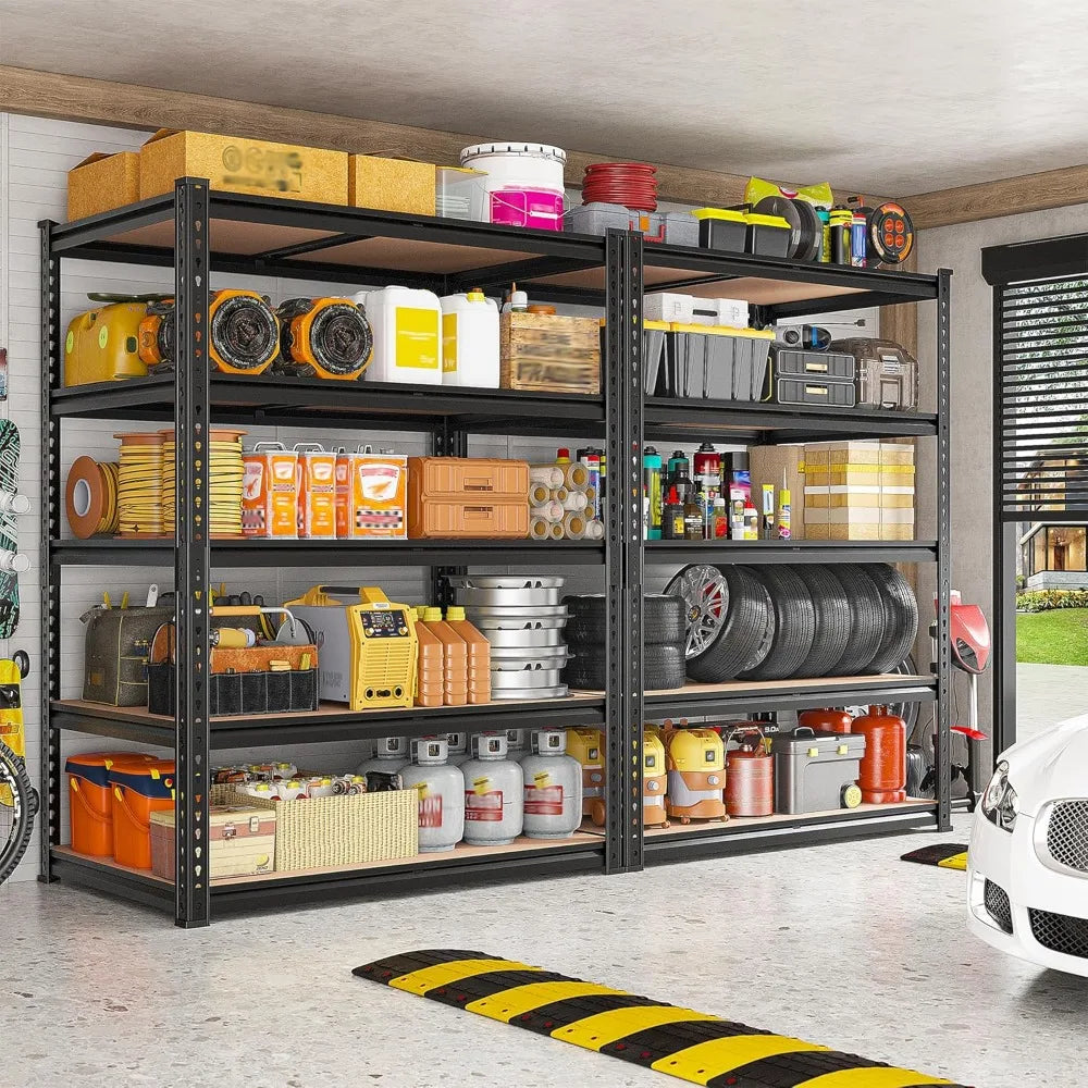 Adjustable Heavy Duty Five Tier Metal Storage Shelving for Garage and Warehouse