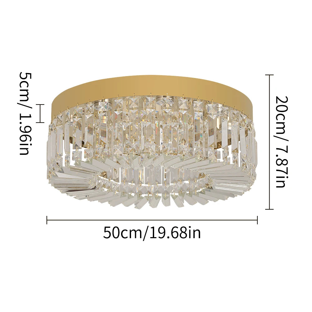 VETRULUS Crystal LED Ceiling Chandelier Light Fixture