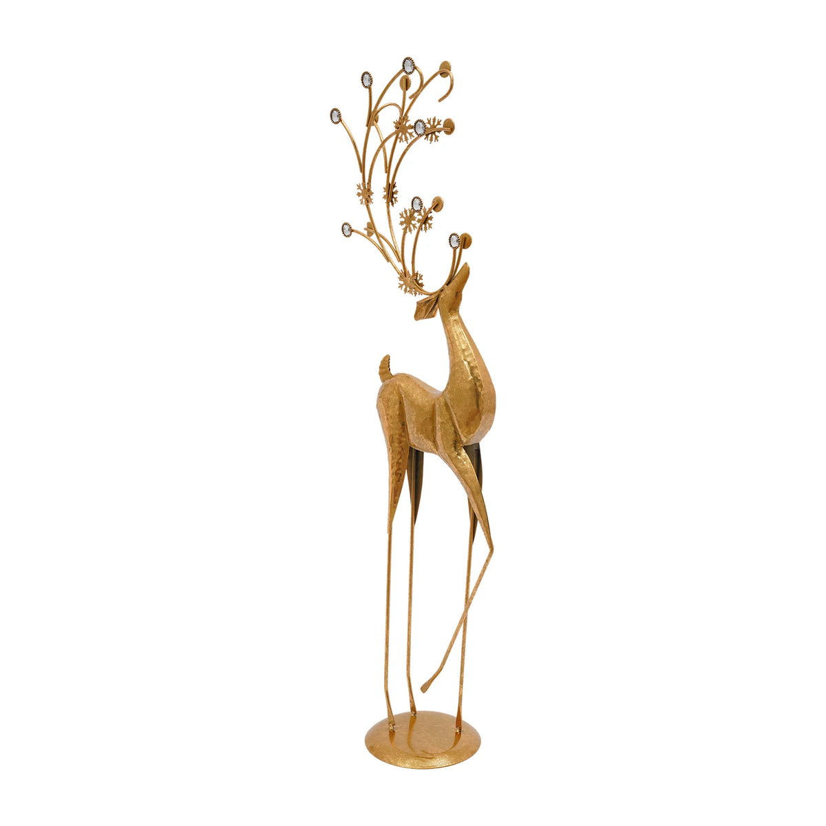 Elegant Metal Deer Statue For Modern Indoor Holiday Decor