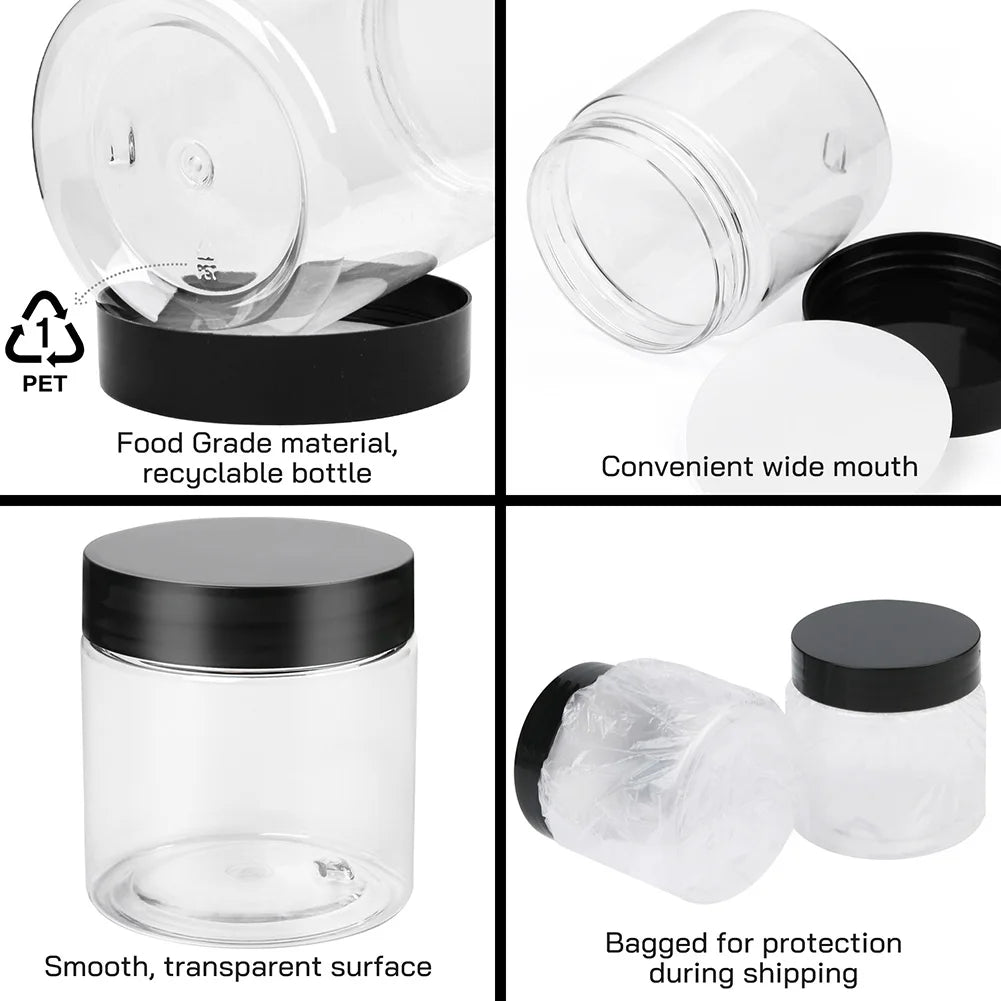 Transparent Plastic Airtight Kitchen Food Storage Jars