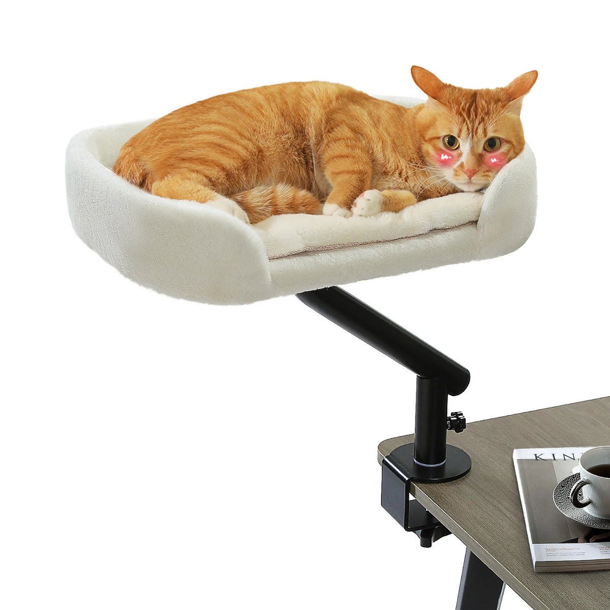 PAWZ Road Rotatable Cat Desk Bed With Adjustable Basket