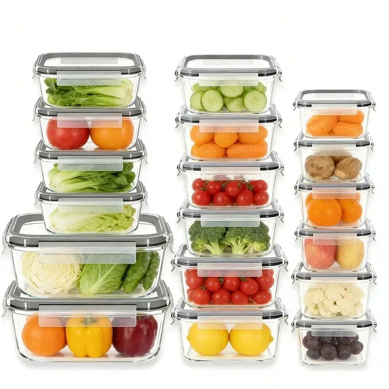 Airtight Borosilicate Glass Food Storage Containers With Lids